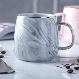 Nordic Marbled Ceramic Mug with Gold Rim Julia M LifeStyles