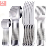 Luxurious Gold Inlay Stainless Steel Dinnerware Set 🍽️ - Julia M LifeStyles