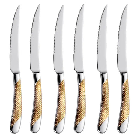 Luxurious Gold Inlay Stainless Steel Dinnerware Set 🍽️ - Julia M LifeStyles