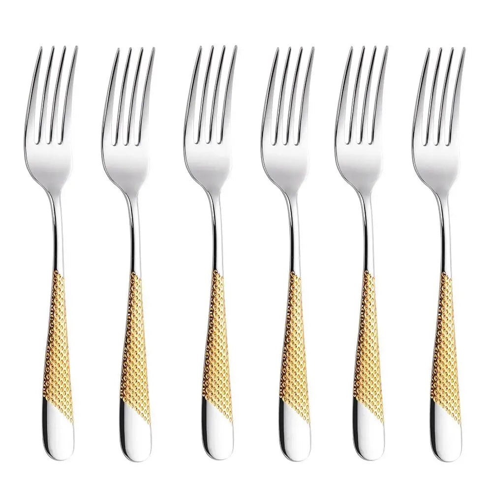 Luxurious Gold Inlay Stainless Steel Dinnerware Set 🍽️ - Julia M LifeStyles