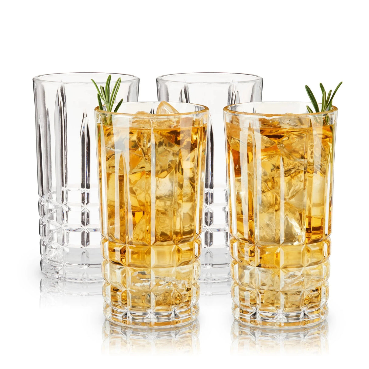 Highland Luxury Borosilicate Highball Tumblers Set of 4 Julia M LifeStyles