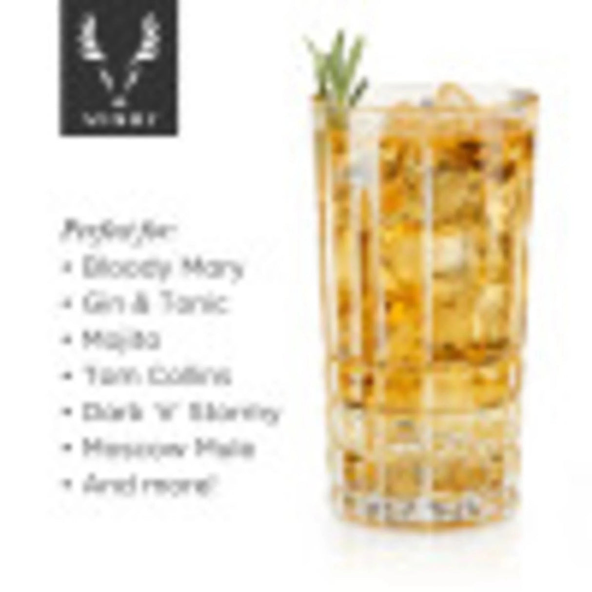Highland Luxury Borosilicate Highball Tumblers Set of 4 Julia M LifeStyles
