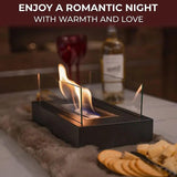 Indoor Fire Pit Mini Alcohol Lamp Fireplace Glass Table Accessories Personal Fireplace Indoor And Outdoor Camping Rectangle Fire Pit Alcohol Fireplace - Julia M LifeStyles