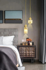 Nordic Marble+ Copper Pendant Lights LED Hanging Lamp Fixtures Bedroom Bedside Dining Room Indoor Lighting Lustres Luminaires G9 Julia M LifeStyles