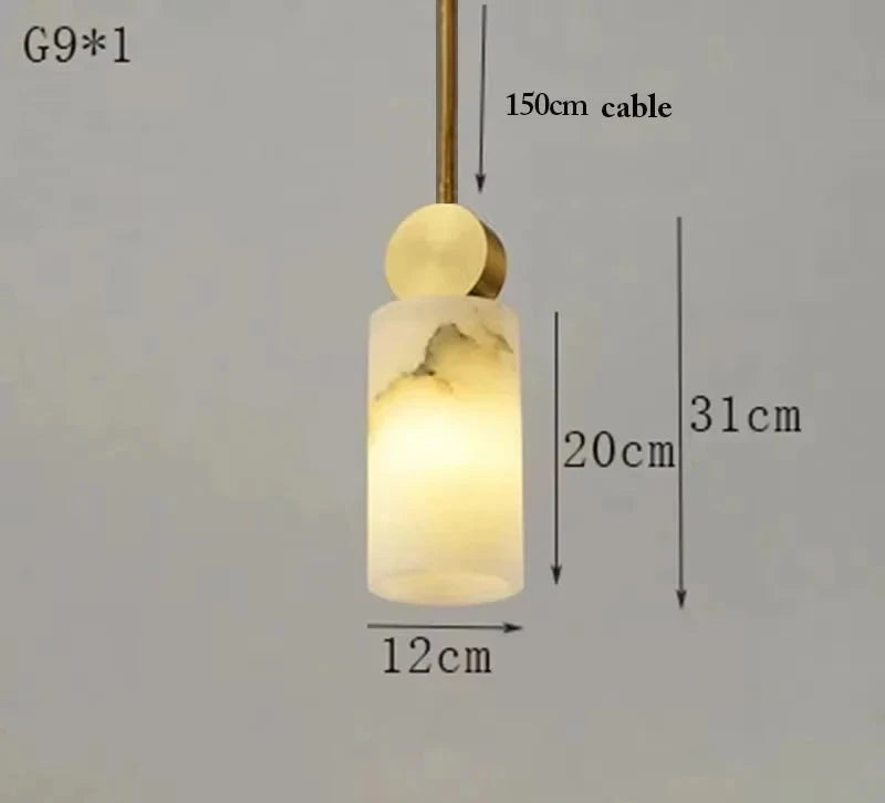 Nordic Marble+ Copper Pendant Lights LED Hanging Lamp Fixtures Bedroom Bedside Dining Room Indoor Lighting Lustres Luminaires G9 Julia M LifeStyles