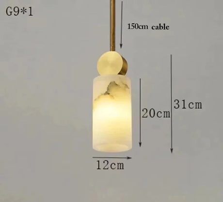 Nordic Marble+ Copper Pendant Lights LED Hanging Lamp Fixtures Bedroom Bedside Dining Room Indoor Lighting Lustres Luminaires G9 Julia M LifeStyles