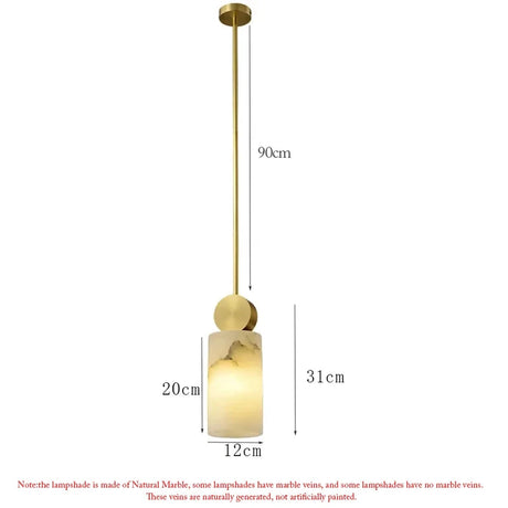 Nordic Marble+ Copper Pendant Lights LED Hanging Lamp Fixtures Bedroom Bedside Dining Room Indoor Lighting Lustres Luminaires G9 Julia M LifeStyles