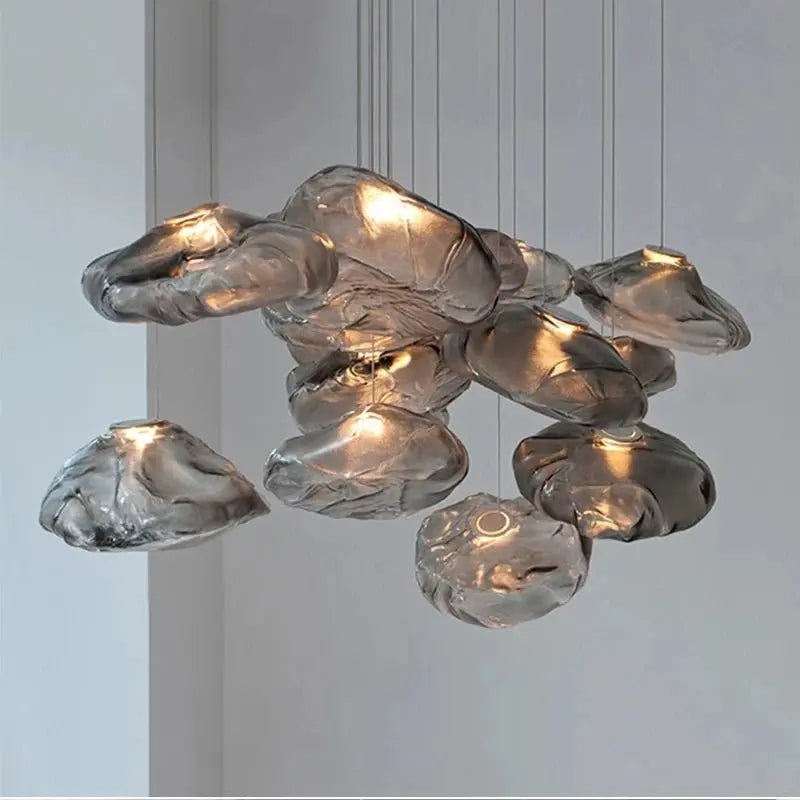 Nordic Glass Pendant Lamp - Art Cloud Design Chandelier - Julia M LifeStyles
