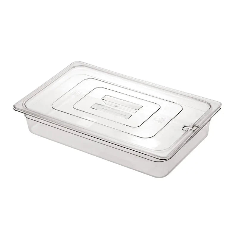 Polycarbonate GN Container Cover with Ladle Hole - High Quality Food Storage Lid Julia M LifeStyles