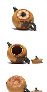 Opulent Dark-Red Enameled Pottery Teapot - Julia M LifeStyles