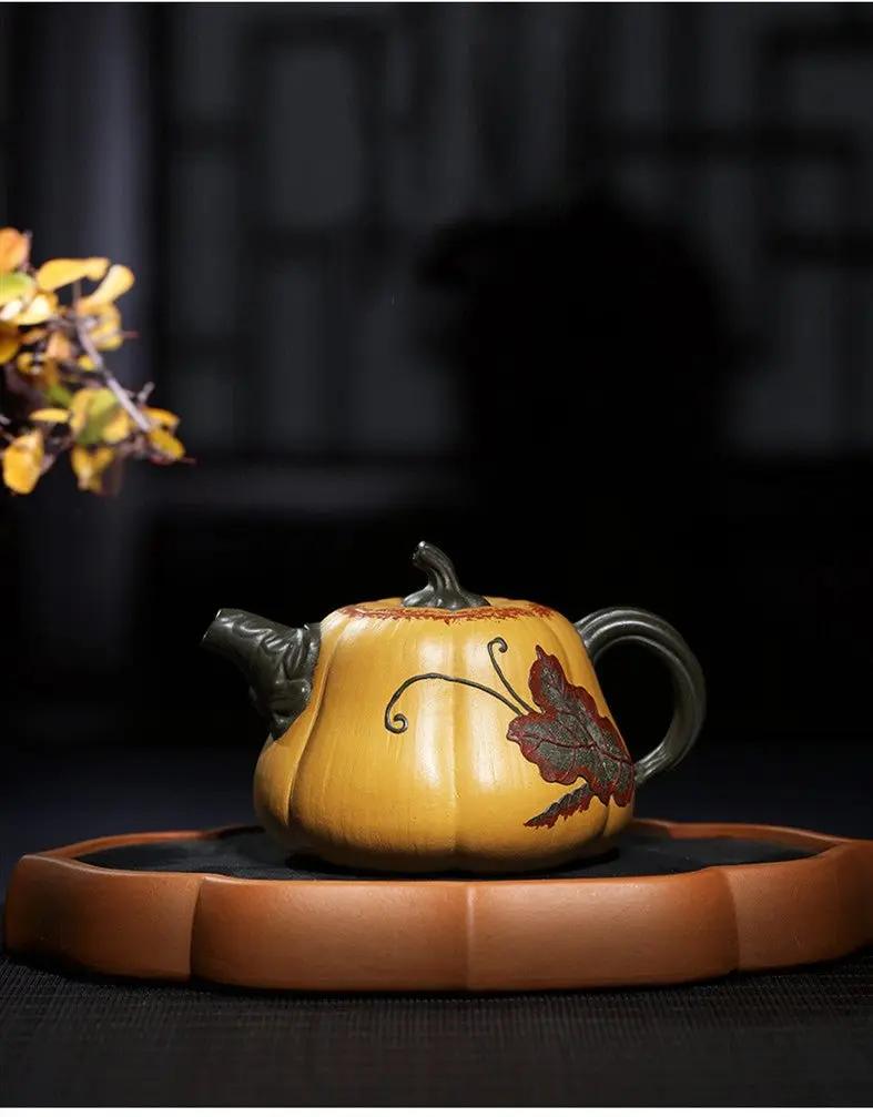Opulent Dark-Red Enameled Pottery Teapot - Julia M LifeStyles
