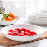 Pure White Tableware Porcelain Minimalist Size round Plate - Julia M LifeStyles