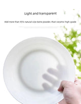 Pure White Tableware Porcelain Minimalist Size round Plate - Julia M LifeStyles