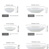 Pure White Tableware Porcelain Minimalist Size round Plate - Julia M LifeStyles