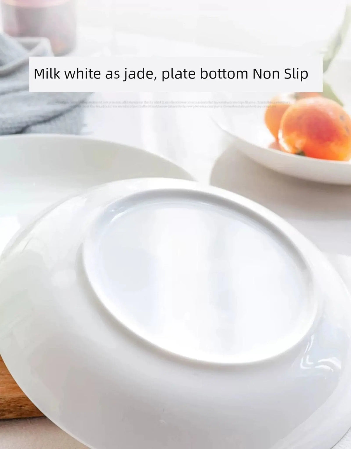 Pure White Tableware Porcelain Minimalist Size round Plate - Julia M LifeStyles