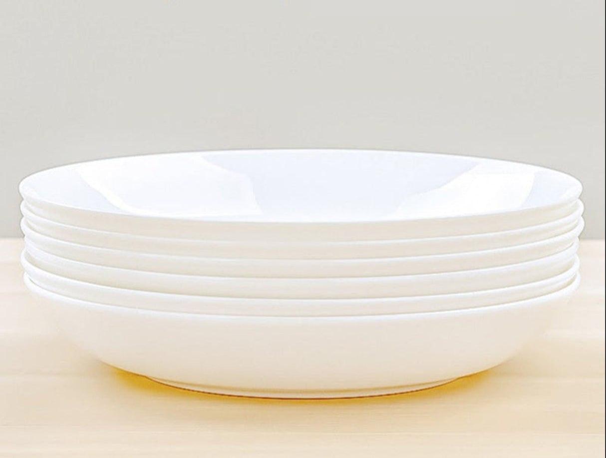 Pure White Tableware Porcelain Minimalist Size round Plate - Julia M LifeStyles