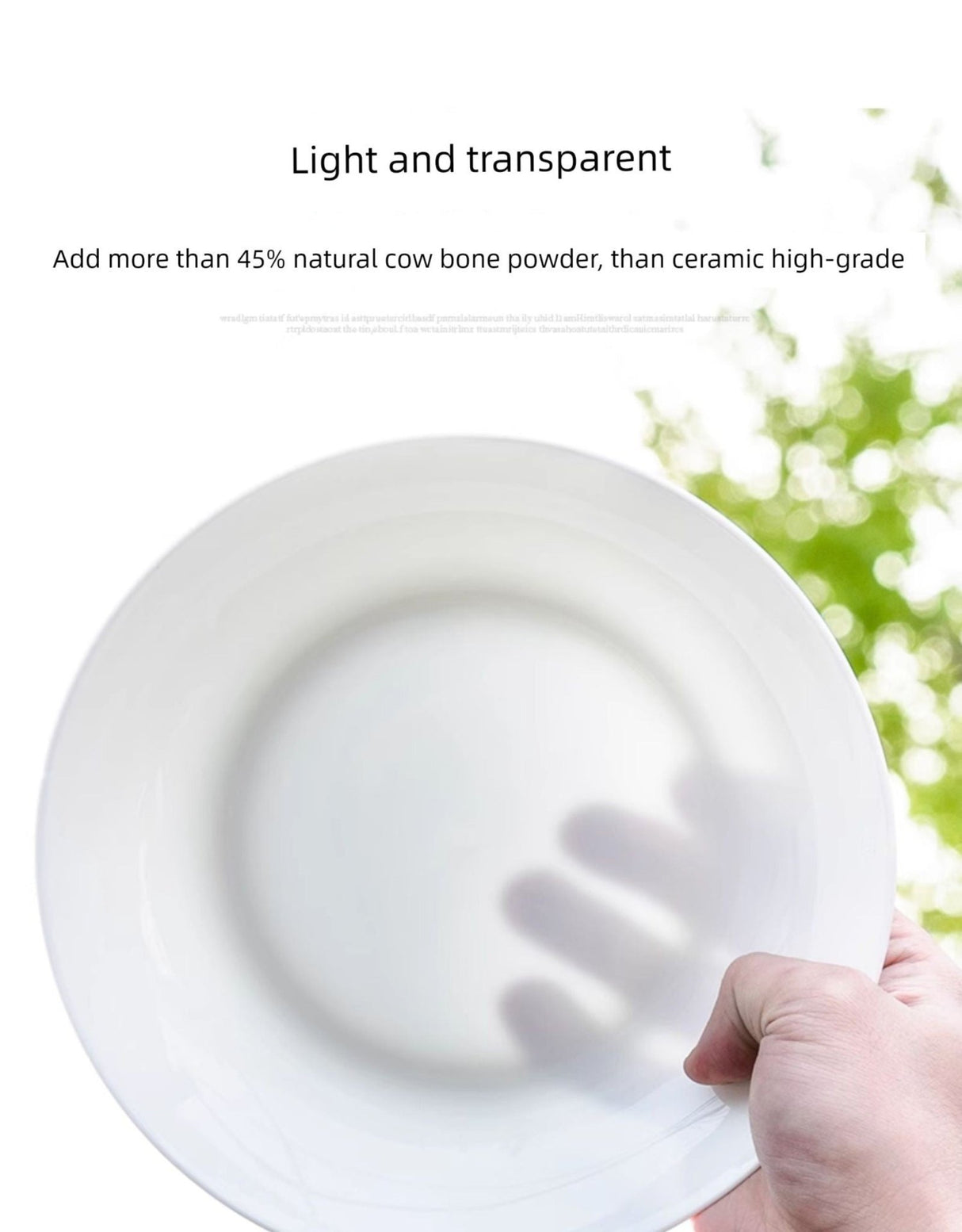 Pure White Tableware Porcelain Minimalist Size round Plate - Julia M LifeStyles