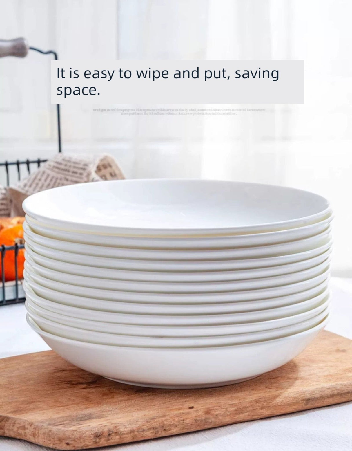 Pure White Tableware Porcelain Minimalist Size round Plate - Julia M LifeStyles