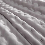 Stitch Taupe Quilt Set with 2Pillow Shams Reversible Quilted Bed Cover set Ultra Soft Lightweigh Microfiber Filler Dusty Pink - Julia M LifeStyles