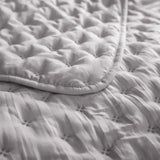 Stitch Taupe Reversible Quilt Set with Pillow Shams - Ultra Soft Microfiber - Julia M LifeStyles