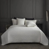 Stitch Taupe Reversible Quilt Set with Pillow Shams - Ultra Soft Microfiber - Julia M LifeStyles