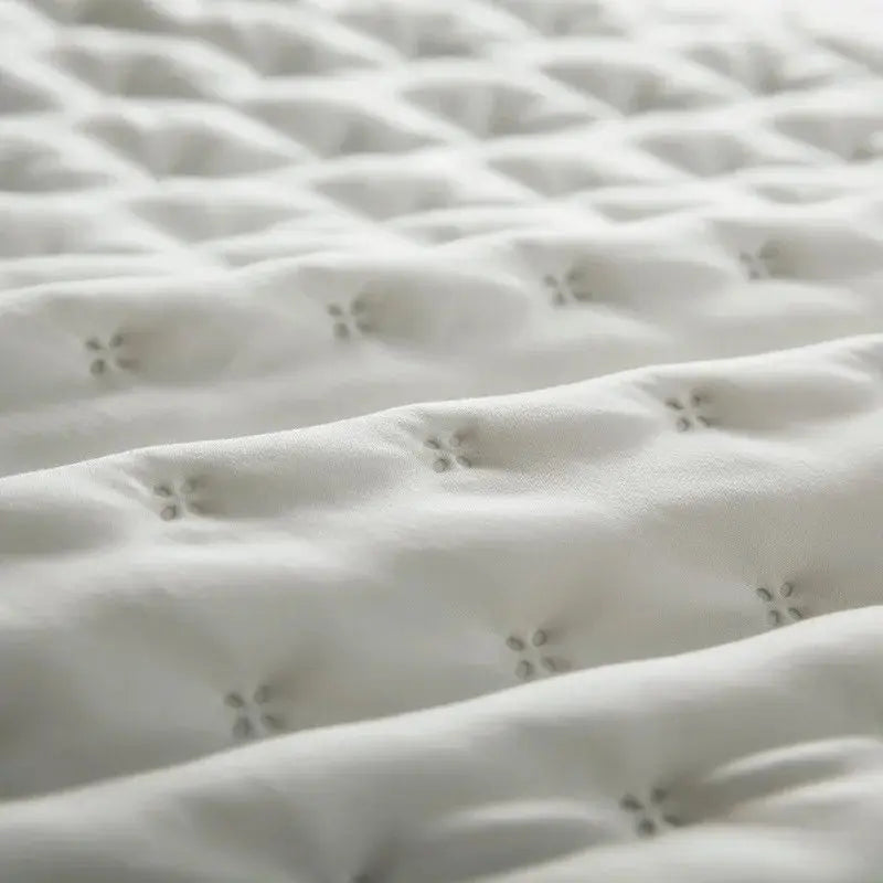 Stitch Taupe Reversible Quilt Set with Pillow Shams - Ultra Soft Microfiber - Julia M LifeStyles