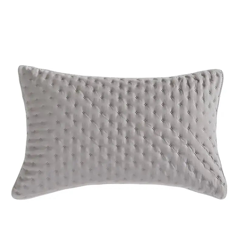 Stitch Taupe Reversible Quilt Set with Pillow Shams - Ultra Soft Microfiber - Julia M LifeStyles