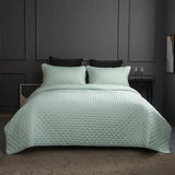 Stitch Taupe Reversible Quilt Set with Pillow Shams - Ultra Soft Microfiber - Julia M LifeStyles