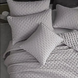 Stitch Taupe Reversible Quilt Set with Pillow Shams - Ultra Soft Microfiber - Julia M LifeStyles