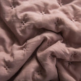 Stitch Taupe Quilt Set with 2Pillow Shams Reversible Quilted Bed Cover set Ultra Soft Lightweigh Microfiber Filler Dusty Pink - Julia M LifeStyles