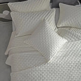 Stitch Taupe Quilt Set with 2Pillow Shams Reversible Quilted Bed Cover set Ultra Soft Lightweigh Microfiber Filler Dusty Pink - Julia M LifeStyles