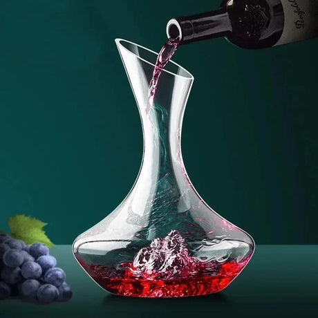 2000ml Crystal Glass Wine Decanter - Elegant Quick Dispenser for Reds and Whiskey Julia M LifeStyles
