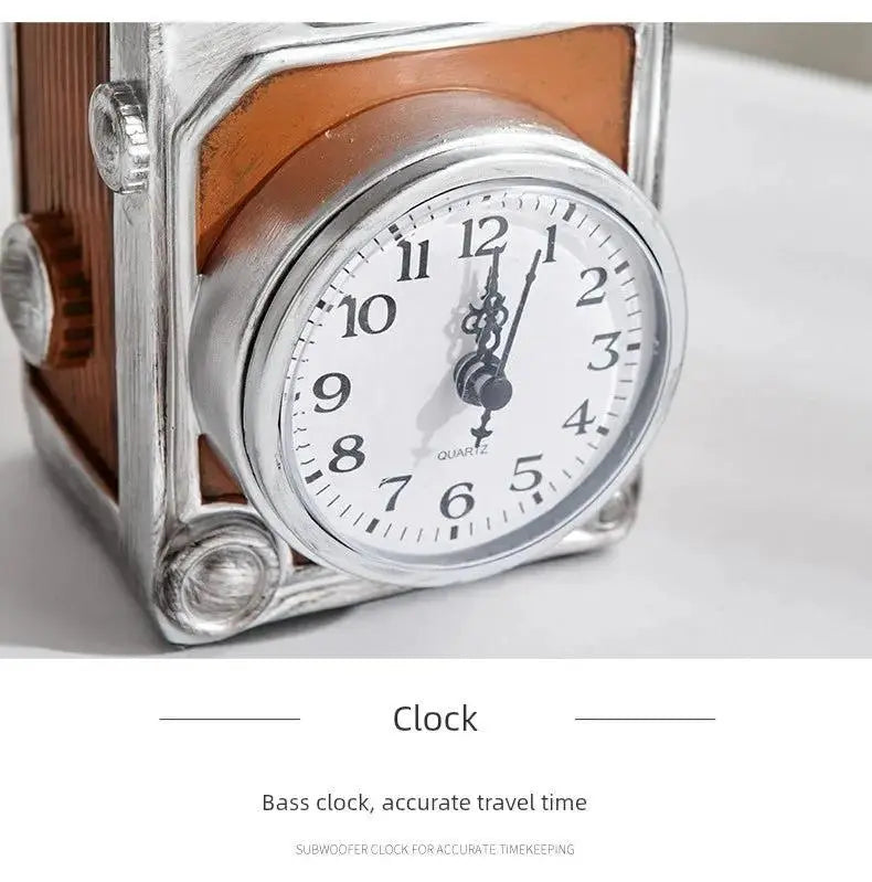 American Retro Clock Small Ornaments Home Decorations Living Room Desk Clock Desktop Clock For Home Bedroom Desk Clock Mute - Julia M LifeStyles