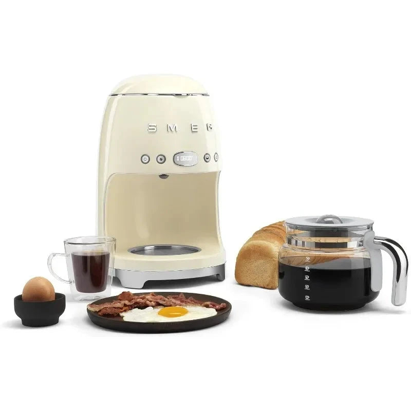 SMEG 50's Retro Drip Coffee Machine with 10-Cup Carafe and Auto Start Julia M LifeStyles