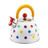2.5L Stainless Steel Whistling Teapot - Dot Colour Design - Julia M LifeStyles