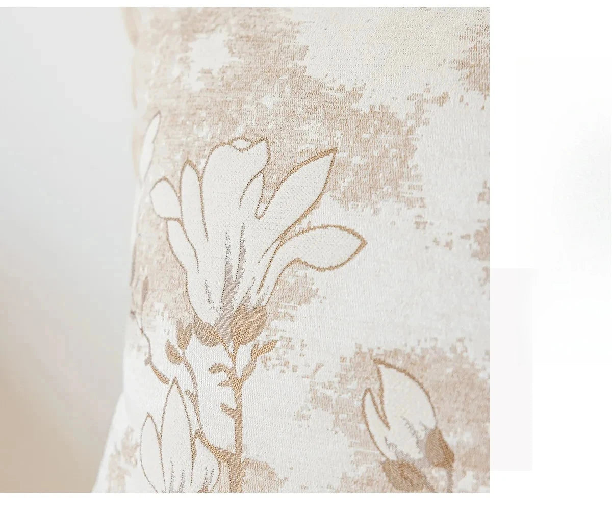 Exquisite Nordic Floral Embroidery French Cream Throw Pillow Cover Julia M LifeStyles