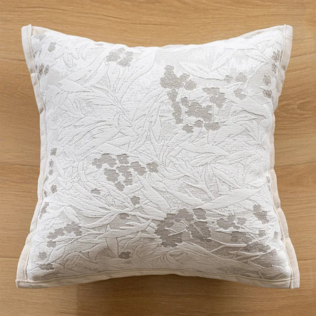 Exquisite Nordic Floral Embroidery French Cream Throw Pillow Cover Julia M LifeStyles