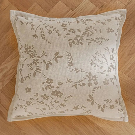 Exquisite Nordic Floral Embroidery French Cream Throw Pillow Cover Julia M LifeStyles