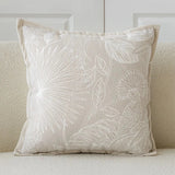 Exquisite Nordic Floral Embroidery French Cream Throw Pillow Cover Julia M LifeStyles