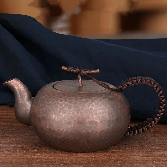 Vintage Handcrafted Copper Tea Pot with Hammered Texture - 450ml Julia M LifeStyles