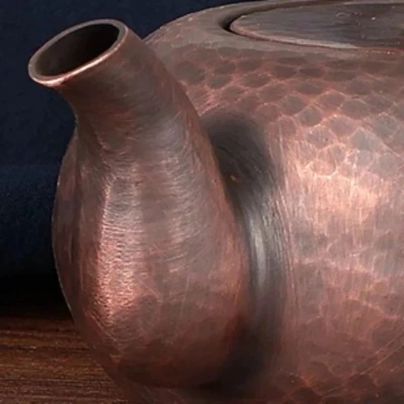 Vintage Handcrafted Copper Tea Pot with Hammered Texture - 450ml Julia M LifeStyles