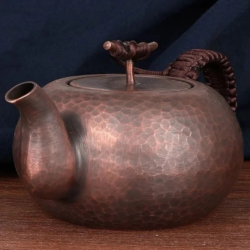 Vintage Handcrafted Copper Tea Pot with Hammered Texture - 450ml Julia M LifeStyles