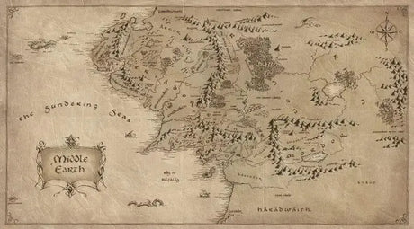 Vintage Middle-earth Map Canvas Painting 🗺️ - Julia M LifeStyles