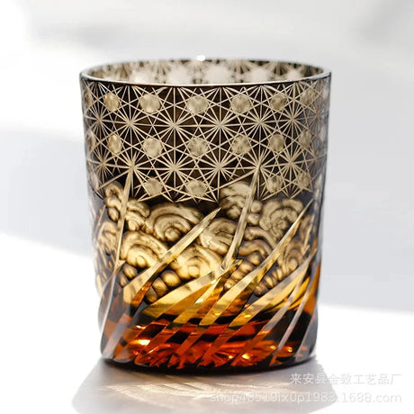 Classic Design Whiskey Wine Beer Water Cup Hand-Carved Foreign Shot Glass with Luxury Gift Box Julia M LifeStyles