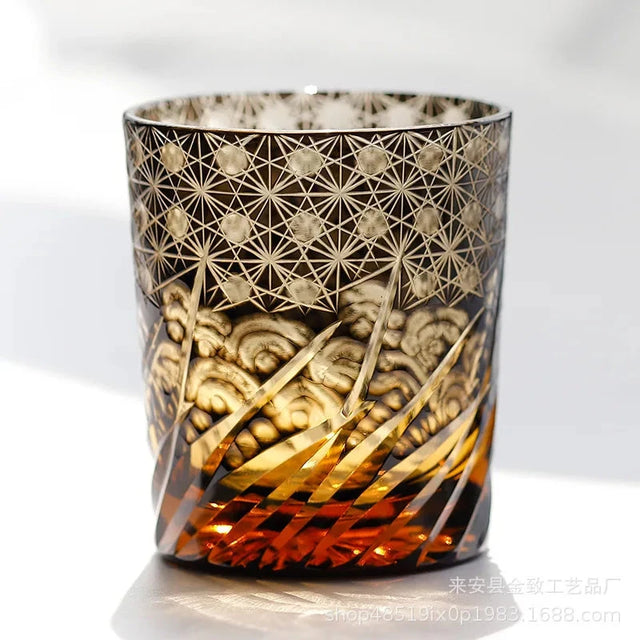 Classic Design Whiskey Wine Beer Water Cup Hand-Carved Foreign Shot Glass with Luxury Gift Box Julia M LifeStyles