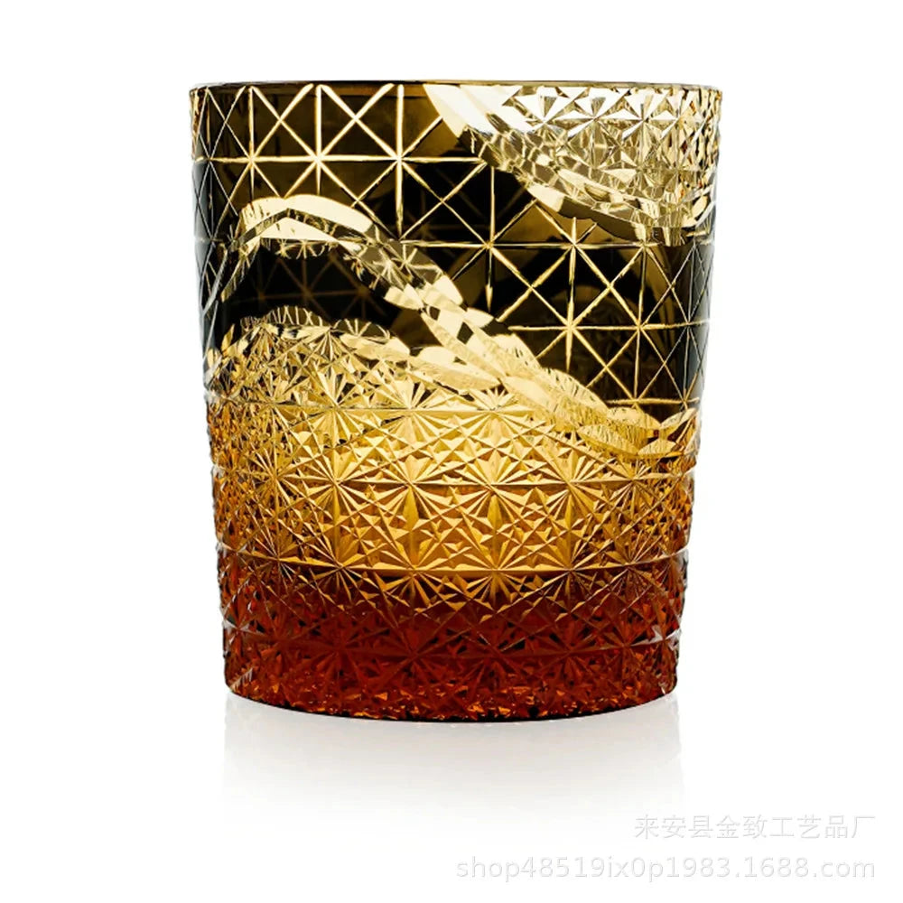 Classic Design Whiskey Wine Beer Water Cup Hand-Carved Foreign Shot Glass with Luxury Gift Box Julia M LifeStyles