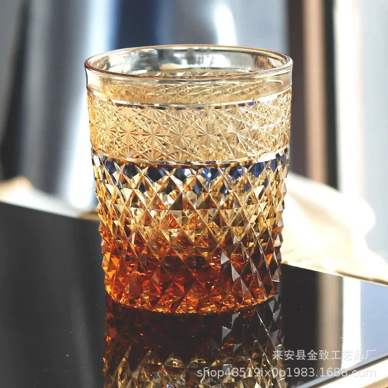 Classic Design Whiskey Wine Beer Water Cup Hand-Carved Foreign Shot Glass with Luxury Gift Box Julia M LifeStyles