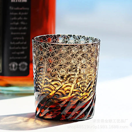 Classic Design Whiskey Wine Beer Water Cup Hand-Carved Foreign Shot Glass with Luxury Gift Box Julia M LifeStyles