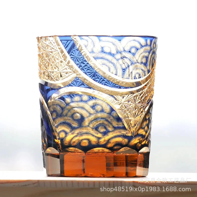 Classic Design Whiskey Wine Beer Water Cup Hand-Carved Foreign Shot Glass with Luxury Gift Box Julia M LifeStyles