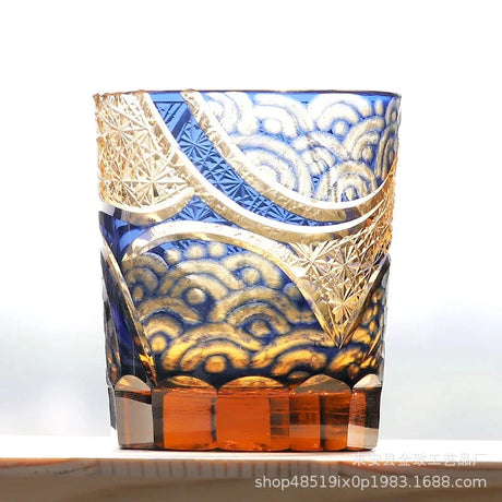 Classic Design Whiskey Wine Beer Water Cup Hand-Carved Foreign Shot Glass with Luxury Gift Box Julia M LifeStyles